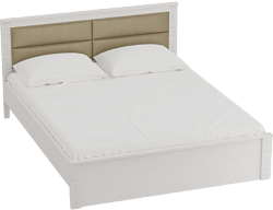 Кровать Элана 1200 с основанием Бодега белая в Асино - asino.katalogmebeli.com | фото