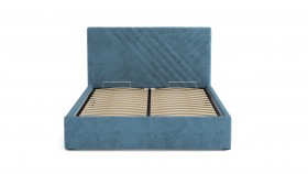 Кровать Гамма ш. 1400 (без основания для хранения) (велюр тенерифе дасти блю) в Асино - asino.katalogmebeli.com | фото 3