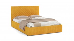 Кровать Гамма ш. 1400 (без основания для хранения) (велюр тенерифе куркума) в Асино - asino.katalogmebeli.com | фото 1