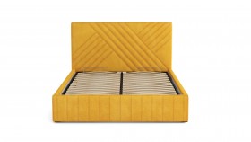 Кровать Гамма ш. 1400 (без основания для хранения) (велюр тенерифе куркума) в Асино - asino.katalogmebeli.com | фото 2