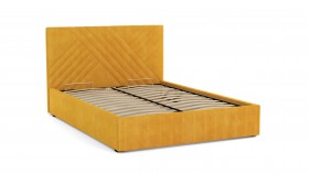 Кровать Гамма ш. 1400 (без основания для хранения) (велюр тенерифе куркума) в Асино - asino.katalogmebeli.com | фото 3