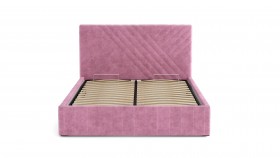 Кровать Гамма ш. 1400 (без основания для хранения) (велюр тенерифе розовый) в Асино - asino.katalogmebeli.com | фото 2