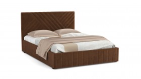 Кровать Гамма ш. 1400 (без основания для хранения) (велюр тенерифе шоколад) в Асино - asino.katalogmebeli.com | фото