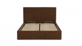 Кровать Гамма ш. 1400 (без основания для хранения) (велюр тенерифе шоколад) в Асино - asino.katalogmebeli.com | фото 3