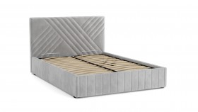 Кровать Гамма ш. 1400 (с основанием для хранения) (велюр тенерифе грей) в Асино - asino.katalogmebeli.com | фото 3