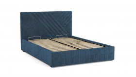 Кровать Гамма ш. 1400 (с основанием для хранения) (велюр тенерифе океан) в Асино - asino.katalogmebeli.com | фото 3