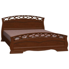 Кровать Грация-1 из массива сосны 1400*2000 Орех в Асино - asino.katalogmebeli.com | фото 8