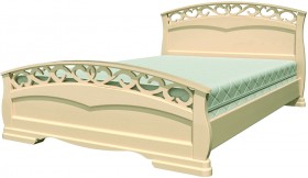 Кровать Грация-1 из массива сосны 1400*2000 Слоновая кость в Асино - asino.katalogmebeli.com | фото 21