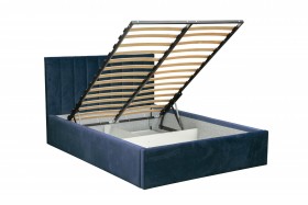 Кровать "Юнона" ш. 1600 (Н=1020мм) (ягуар нэви) в Асино - asino.katalogmebeli.com | фото 3