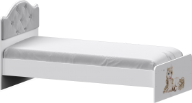 Кровать Каспер с мягкой спинкой и фотопечатью (800х1900) Белый в Асино - asino.katalogmebeli.com | фото
