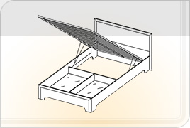 Кровать КР 1,6х2,0 б/матр. Классика (орех) в Асино - asino.katalogmebeli.com | фото