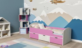 Кровать Малыш-мини Винтерберг/Розовый в Асино - asino.katalogmebeli.com | фото