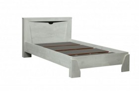 Кровать одинарная 33.07 с настилом "Лючия" (ш. 900)/(бетон пайн белый / венге / белый) в Асино - asino.katalogmebeli.com | фото