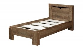Кровать одинарная 33.07 с настилом "Лючия" (ш. 900)/(кейптаун / венге / белый) в Асино - asino.katalogmebeli.com | фото