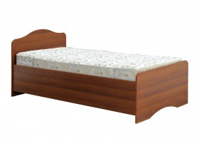 Кровать одинарная 900-1 без матраса (круглые спинки) Орех Таволато в Асино - asino.katalogmebeli.com | фото