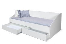 Кровать одинарная "Фея - 3" (симметричная) New/(белый / белый / ДВПО: белый) в Асино - asino.katalogmebeli.com | фото 3