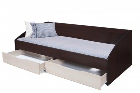 Кровать одинарная "Фея - 3" (симметричная) New (венге / вудлайн кремовый / ДВПО: белый) в Асино - asino.katalogmebeli.com | фото 3