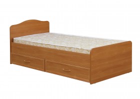 Кровать одинарная с ящиками 800-1 без матраса (круглые спинки) Вишня Оксфорд в Асино - asino.katalogmebeli.com | фото