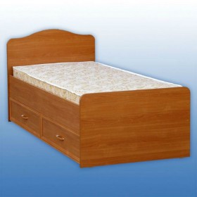 Кровать одинарная 800-2 без матраса (прямые спинки) Дуб Сонома в Асино - asino.katalogmebeli.com | фото 2