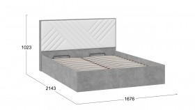 Кровать ПМ «Хилтон» Тип 1 Ателье светлый/Белый в Асино - asino.katalogmebeli.com | фото 3
