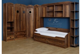 Кровать с 2-мя ящиками «Навигатор» (Дуб Каньон) в Асино - asino.katalogmebeli.com | фото 10