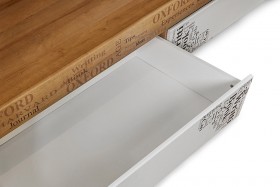 Кровать с 2 ящиками «Оксфорд» (Ривьера/Белый с рисунком) в Асино - asino.katalogmebeli.com | фото 5
