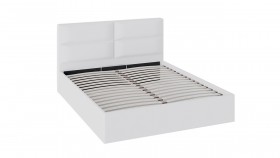 Кровать «Глосс» с мягкой обивкой и подъемным механизмом тип 1 (1400) (Белая) в Асино - asino.katalogmebeli.com | фото