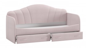 Кровать с мягкой спинкой и ящиками «Сабрина» 900 Пудровый в Асино - asino.katalogmebeli.com | фото 2