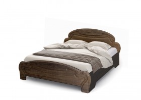 Кровать с ПМ КР 042 Спальня Медина (венге/дуб санремо шоколад) в Асино - asino.katalogmebeli.com | фото