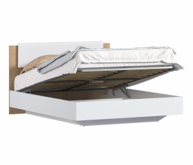 Мальта СБ-3269/1 Кровать с подъемным механизмом (1600) Белый,Дуб Гамильтон	 в Асино - asino.katalogmebeli.com | фото 2