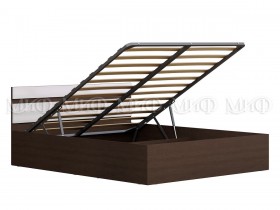 Кровать с подъемным механизмом Нэнси 1,4м (Венге/белый глянец) в Асино - asino.katalogmebeli.com | фото 1