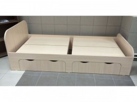 Кровать с ящиками 1200 (Дуб выбеленный) в Асино - asino.katalogmebeli.com | фото