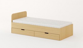 Кровать с ящиками 1200 (Беленый дуб) в Асино - asino.katalogmebeli.com | фото 3