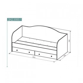 Кровать с ящиками ДКД 2000.1 Kiki в Асино - asino.katalogmebeli.com | фото 2