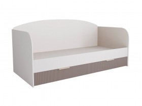 Кровать с ящиками ДКД 2000.1 Лавис (Белый софт/Грей софт/корпус Белый) в Асино - asino.katalogmebeli.com | фото