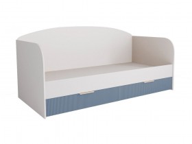Кровать с ящиками ДКД 2000.1 Лавис (Белый софт/Лазурь софт/корпус Белый) в Асино - asino.katalogmebeli.com | фото 1