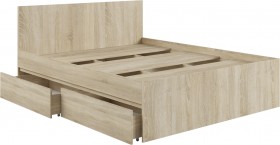 Кровать с ящиками К1.6М Мадера Сонома в Асино - asino.katalogmebeli.com | фото 2