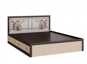 Кровать с ящиками 1,6м Мальта (Дуб венге/Дуб беленый) в Асино - asino.katalogmebeli.com | фото 1