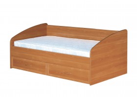 Кровать с ящиками с задней спинкой 900-1 без матраса Вишня Оксфорд в Асино - asino.katalogmebeli.com | фото 1