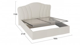 Кровать «Сабрина» с мягким изголовьем и ПМ Кашемир 1600 в Асино - asino.katalogmebeli.com | фото