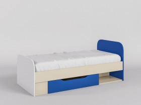 Кровать Скай 1650х750 (Синий/Белый/корпус Клен) в Асино - asino.katalogmebeli.com | фото