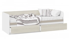 Кровать «Сканди» с 2 ящиками Дуб Гарден/Белый/Глиняный серый в Асино - asino.katalogmebeli.com | фото 2