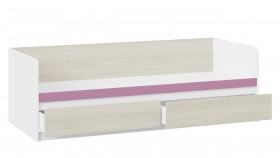 Кровать «Сканди» с 2 ящиками Дуб Гарден/Белый/Лиловый в Асино - asino.katalogmebeli.com | фото 3