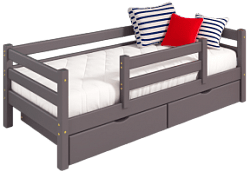 Кровать Соня вариант 4 с защитой по центру Лаванда в Асино - asino.katalogmebeli.com | фото