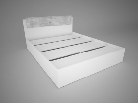 Кровать 1,4м СОРРЕНТО (Белый/Рамбла) в Асино - asino.katalogmebeli.com | фото
