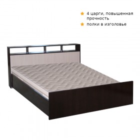 Кровать ТРОЯ 900 Венге-Дуб бел. в Асино - asino.katalogmebeli.com | фото