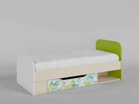 Кровать Твит 1650х750 (Белый/Зеленый/корпус Клен) в Асино - asino.katalogmebeli.com | фото 1