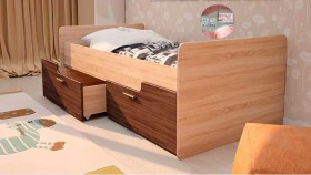 Кровать Умка К-001 дуб сонома в Асино - asino.katalogmebeli.com | фото 3