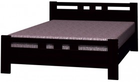 Кровать Вероника-2 из массива сосны 900*2000 Орех темный в Асино - asino.katalogmebeli.com | фото 5
