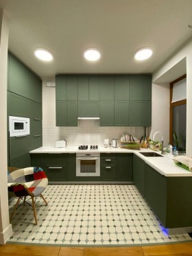 Кухня 1,95м Квадро (Высокие модули/Белый софт/Серый) в Асино - asino.katalogmebeli.com | фото 18